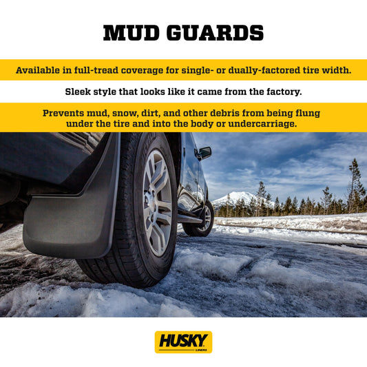 Husky Liners 58296 Husky Liners Custom Mud Guards – Fits 2020-2026 GMC Sierra 2500 HD & 3500 HD (NO Dually, No AT4X Model) – Front & Rear Set, 4-pc Black - 58296