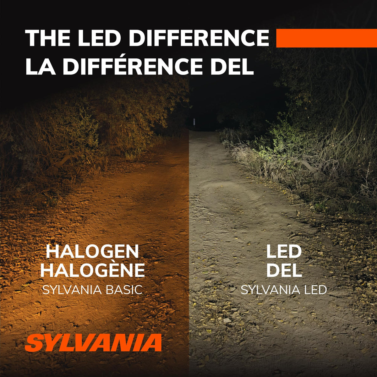SYLVANIA 9007SL.BX2 Sylvania 9007 LED Powersport Headlight Bulbs for Off-Road Use or Fog Lights - 2 Pack