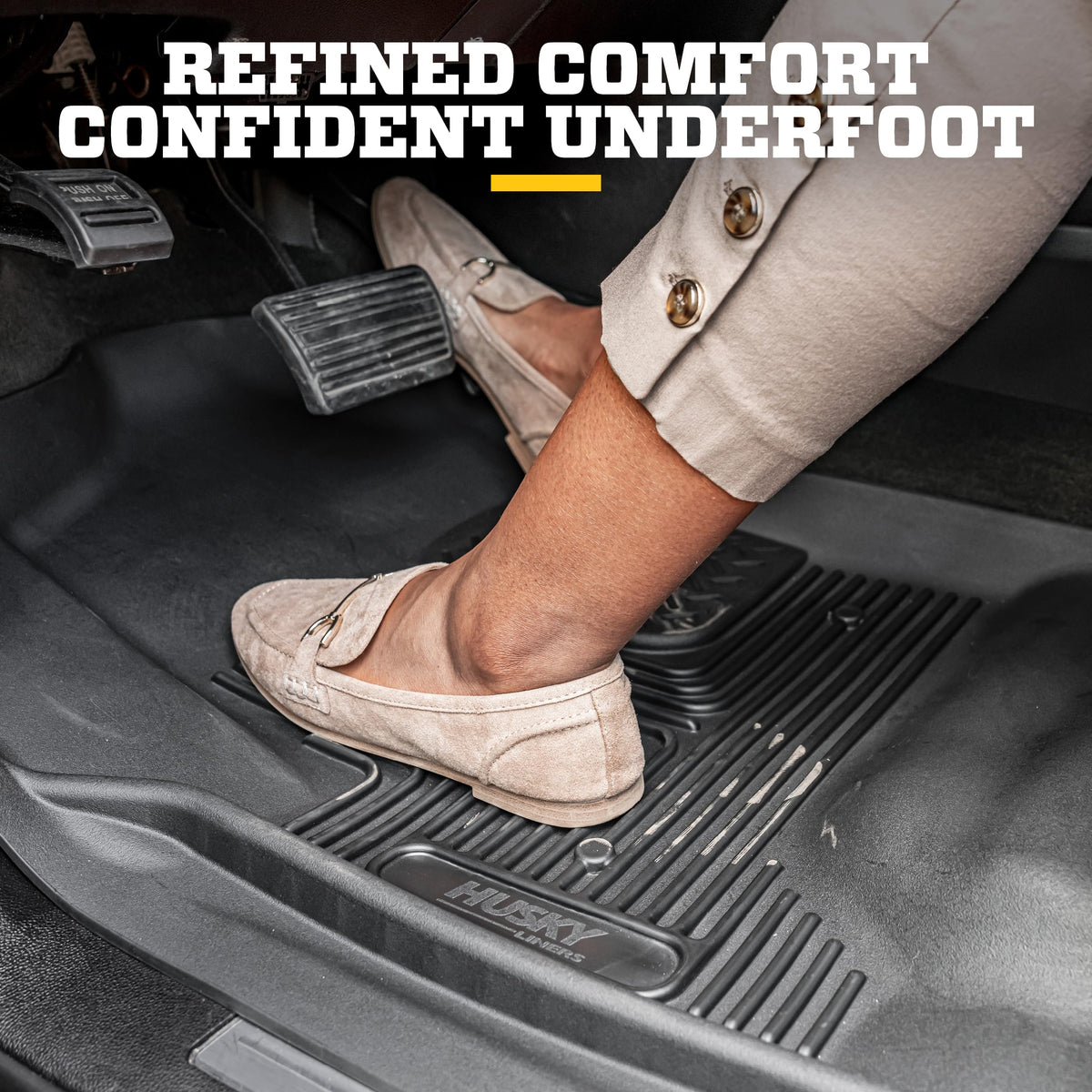 Husky Liners 55351 Husky Liners X-act Contour Floor Mats – Fits 2013-2022 Buick Encore; 2015-2022 Chevrolet Trax – Front Row, 2-pc Black - 55351
