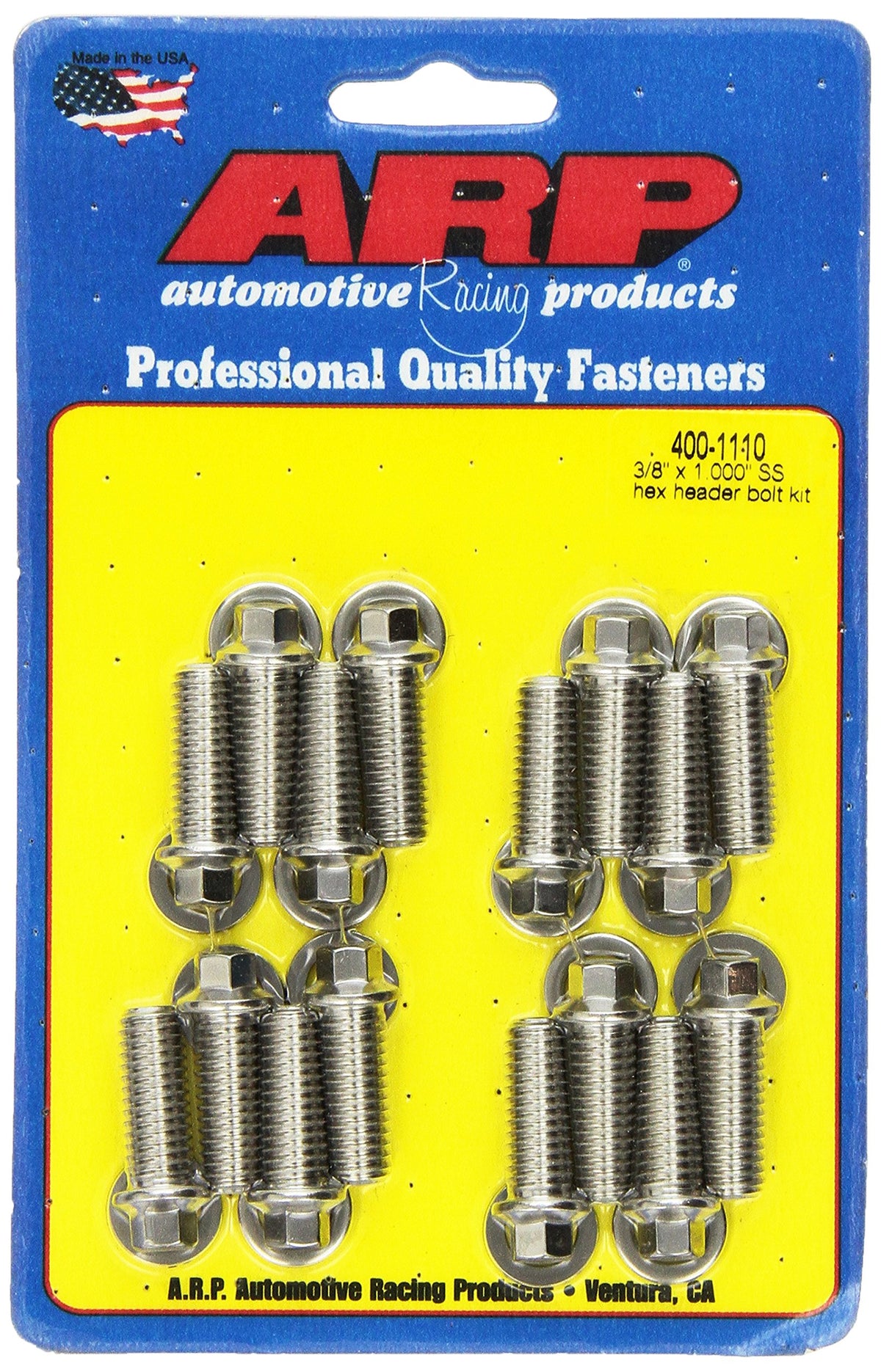 ARP 400-1110 ARP 4001110 Stainless 300 Hex Header Bolt Kit - Pack of 16