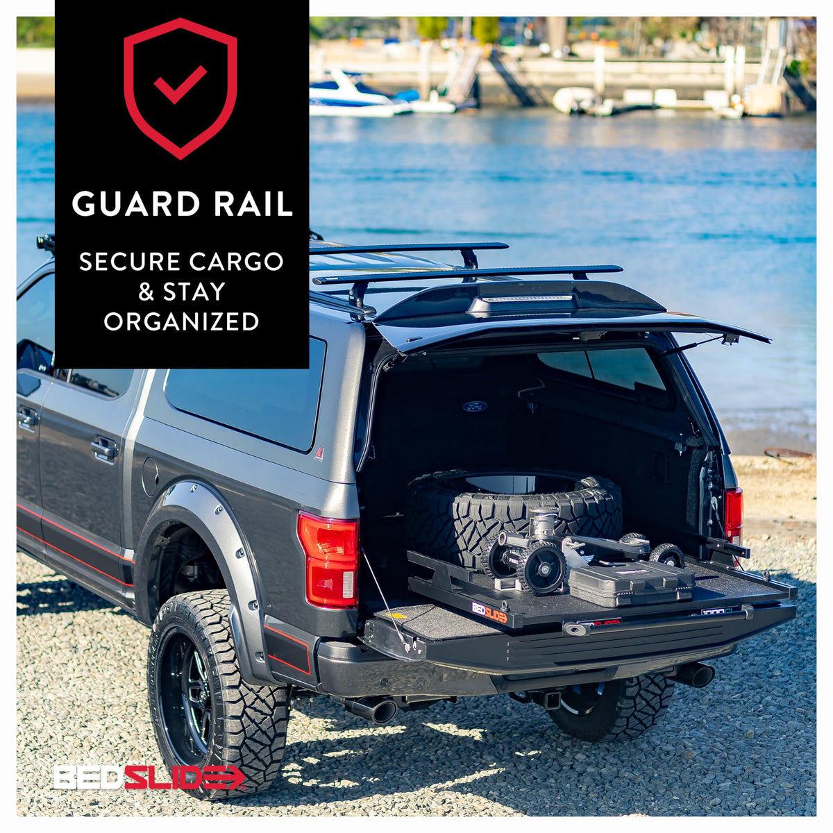 Bedslide 10-7348-CLB BEDSLIDE Classic (73" X 48") – 10-7348-CLB – Durable Sliding Truck Bed Cargo Organizer – Made in The USA, 1,000 lb Capacity (Black)