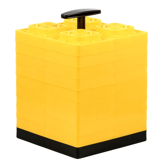 Camco 44512 Camco FasTen Leveling Blocks w/T-Handle - 2x2 - Yellow *10-Pack
