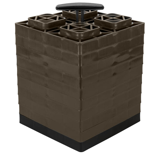 Camco 44521 Camco FasTen Leveling Blocks w/T-Handle - 2x2 - Brown *10-Pack