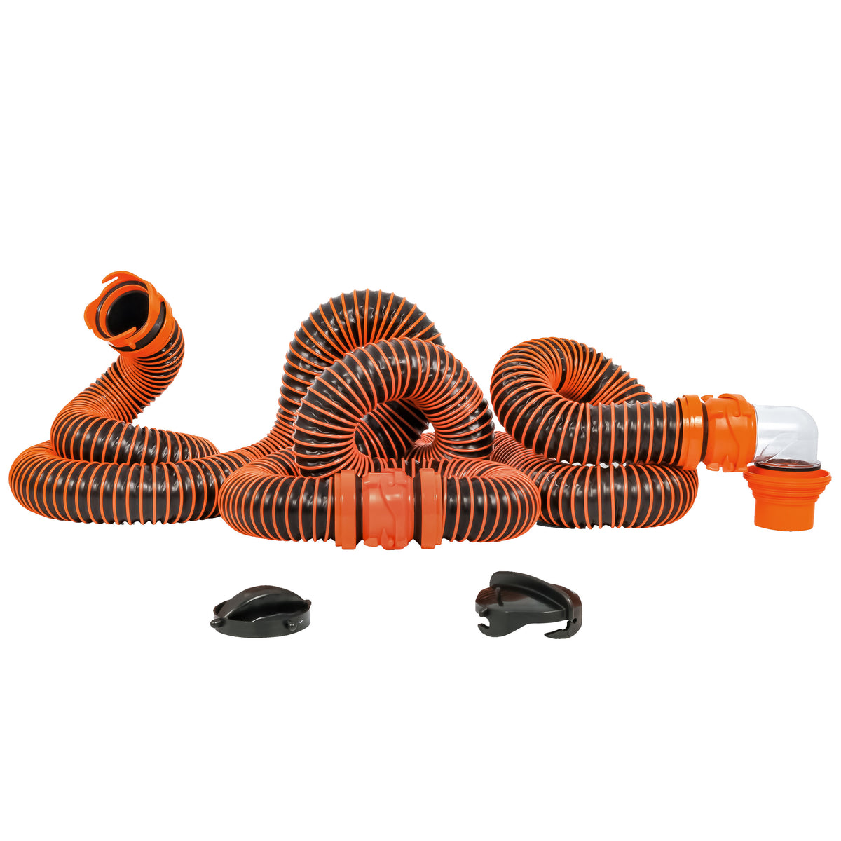 Camco 39867 Camco RhinoEXTREME 20' Sewer Hose Kit w/4 In 1 Elbow Caps