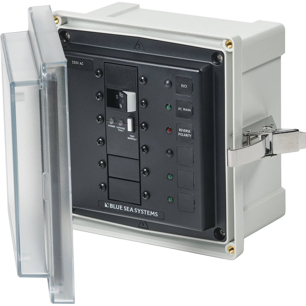 Blue Sea Systems 3121 Blue Sea 3121 - SMS Panel Enclosure w/ELCI (16A) &amp; 3 Blanks - 230V AC