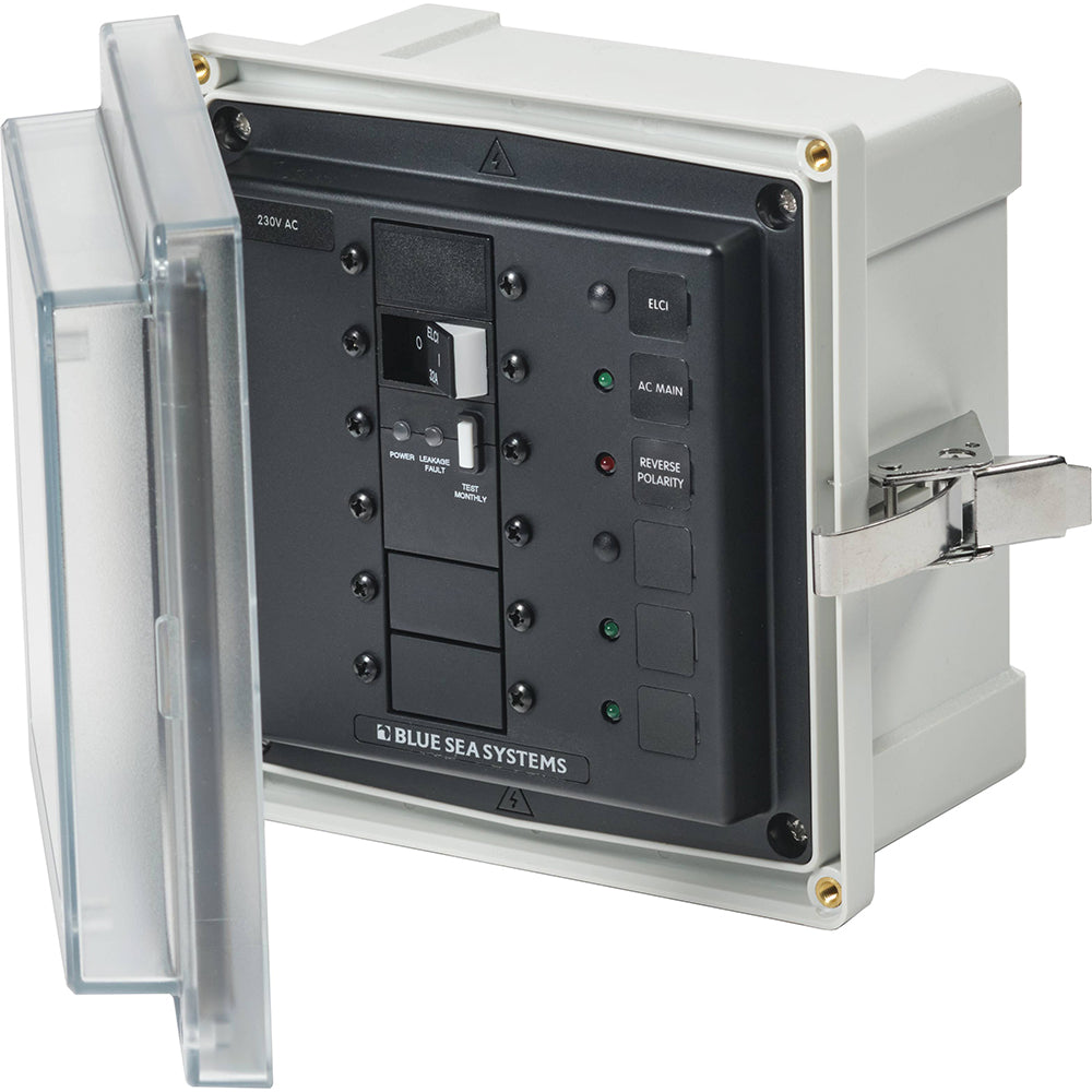 Blue Sea Systems 3123 Blue Sea 3123 - SMS Panel Enclosure w/ELCI (32A) &amp; 3 Blanks - 230V AC