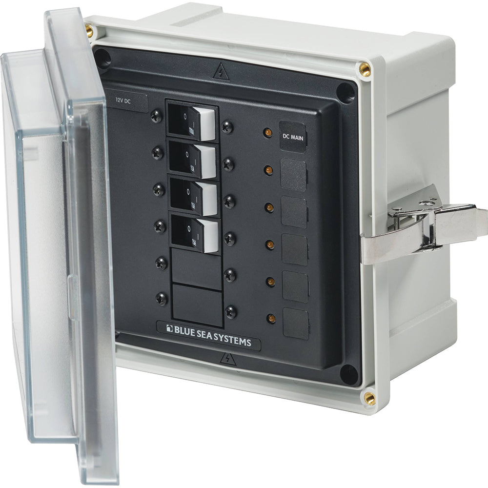 Blue Sea Systems 3133 Blue Sea 3133 - SMS Panel Enclosure w/Main &amp; 3 Branch (12/24V) - 12/24V DC