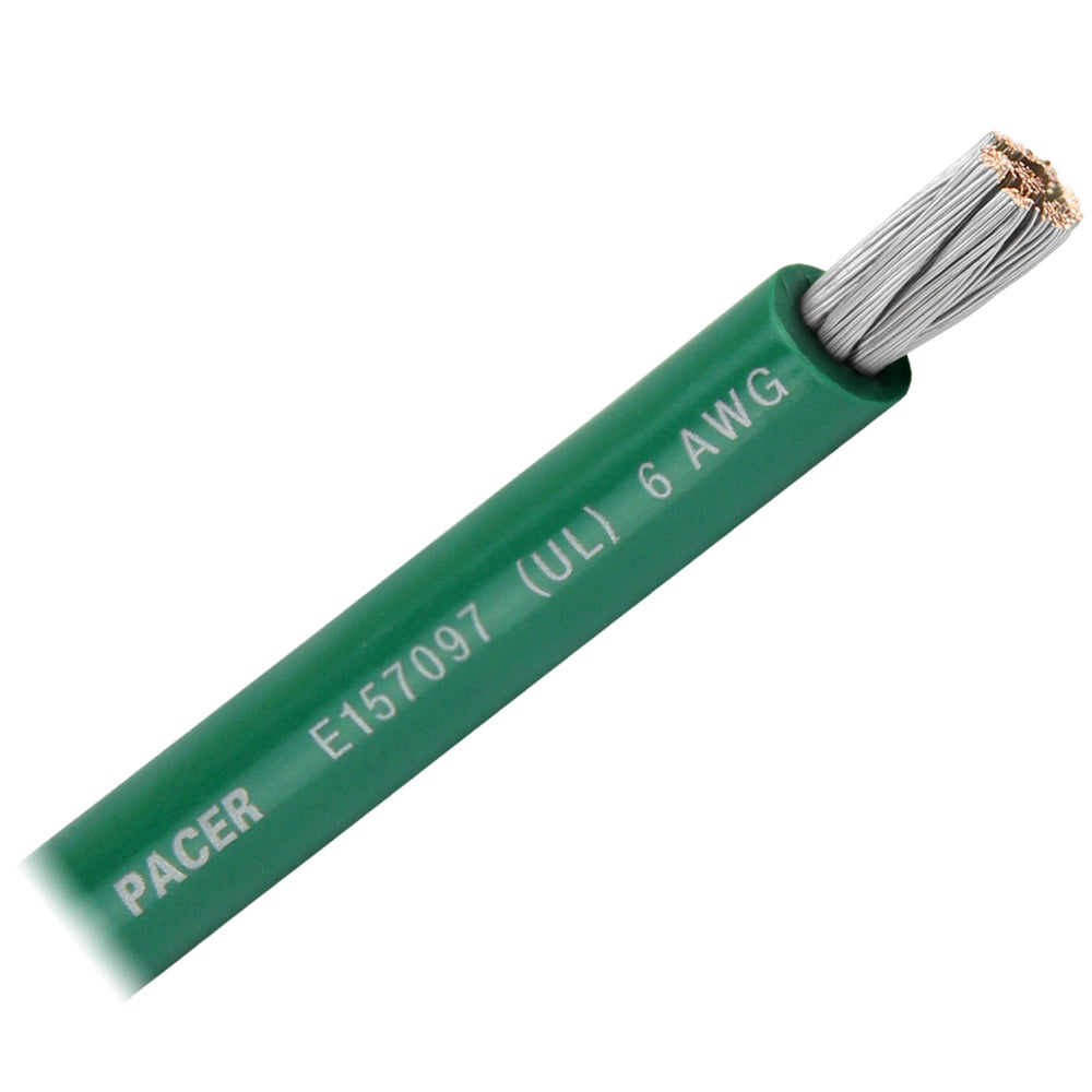 Pacer WUL6GN-FT Pacer Green 6 AWG Battery Cable - Sold By The Foot