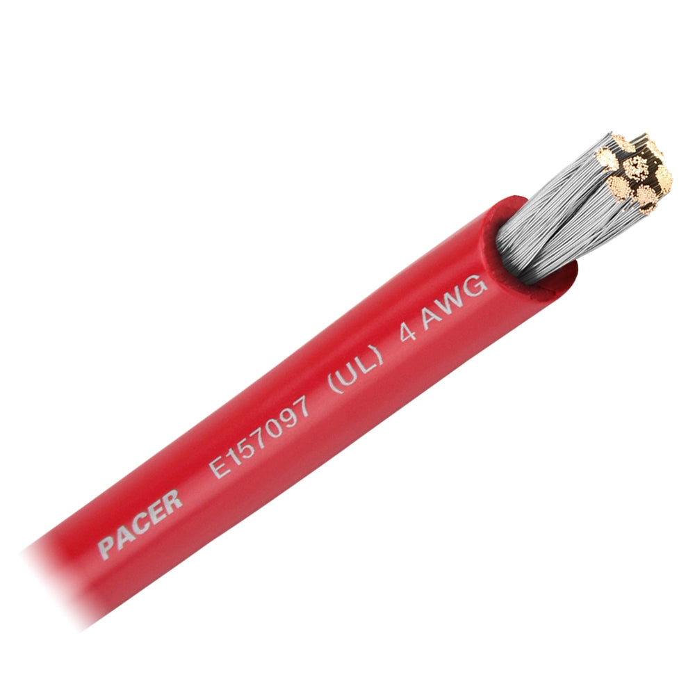 Pacer WUL4RD-FT Pacer Red 4 AWG Battery Cable - Sold By The Foot