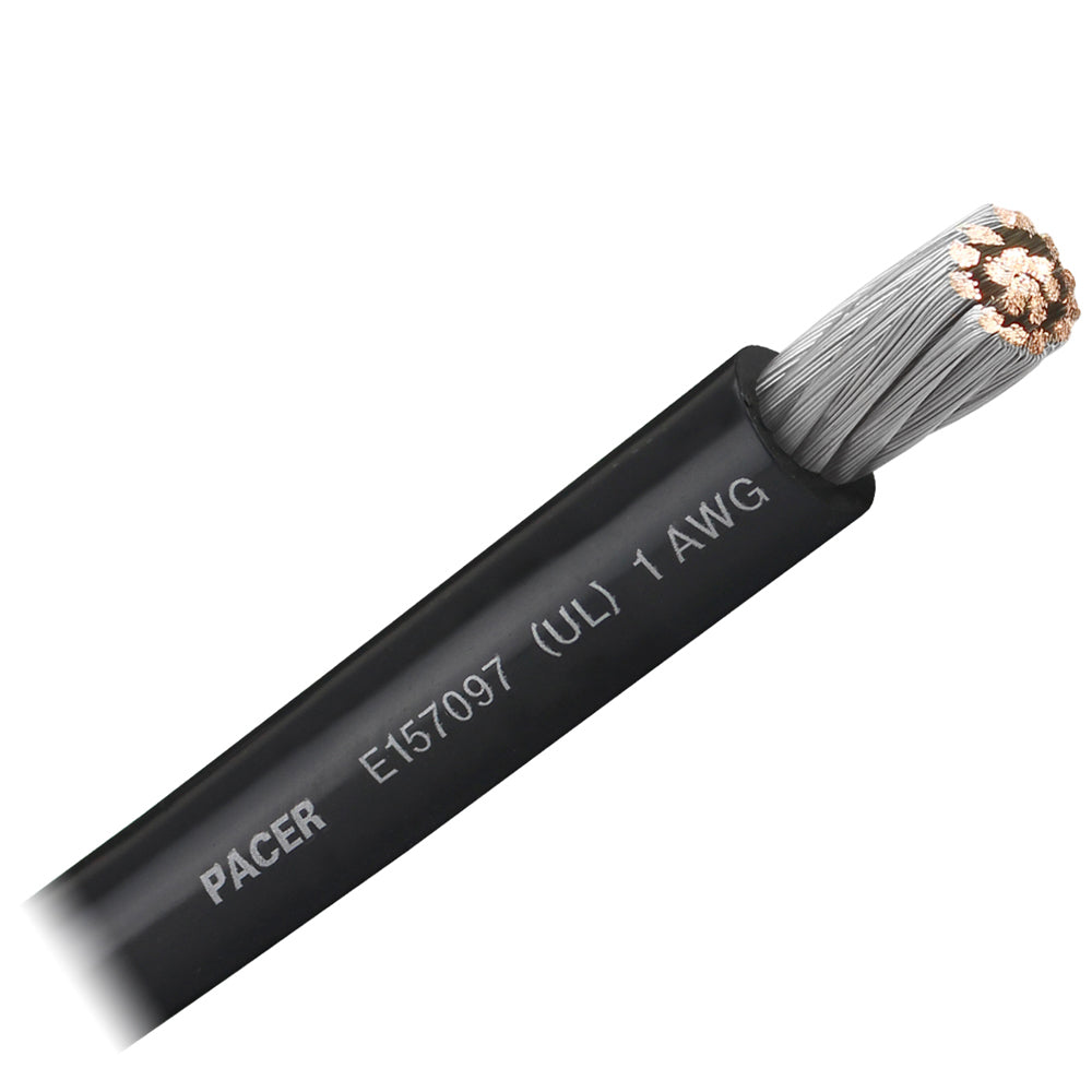 Pacer WUL1BK-FT Pacer Black 1 AWG Battery Cable - Sold By The Foot