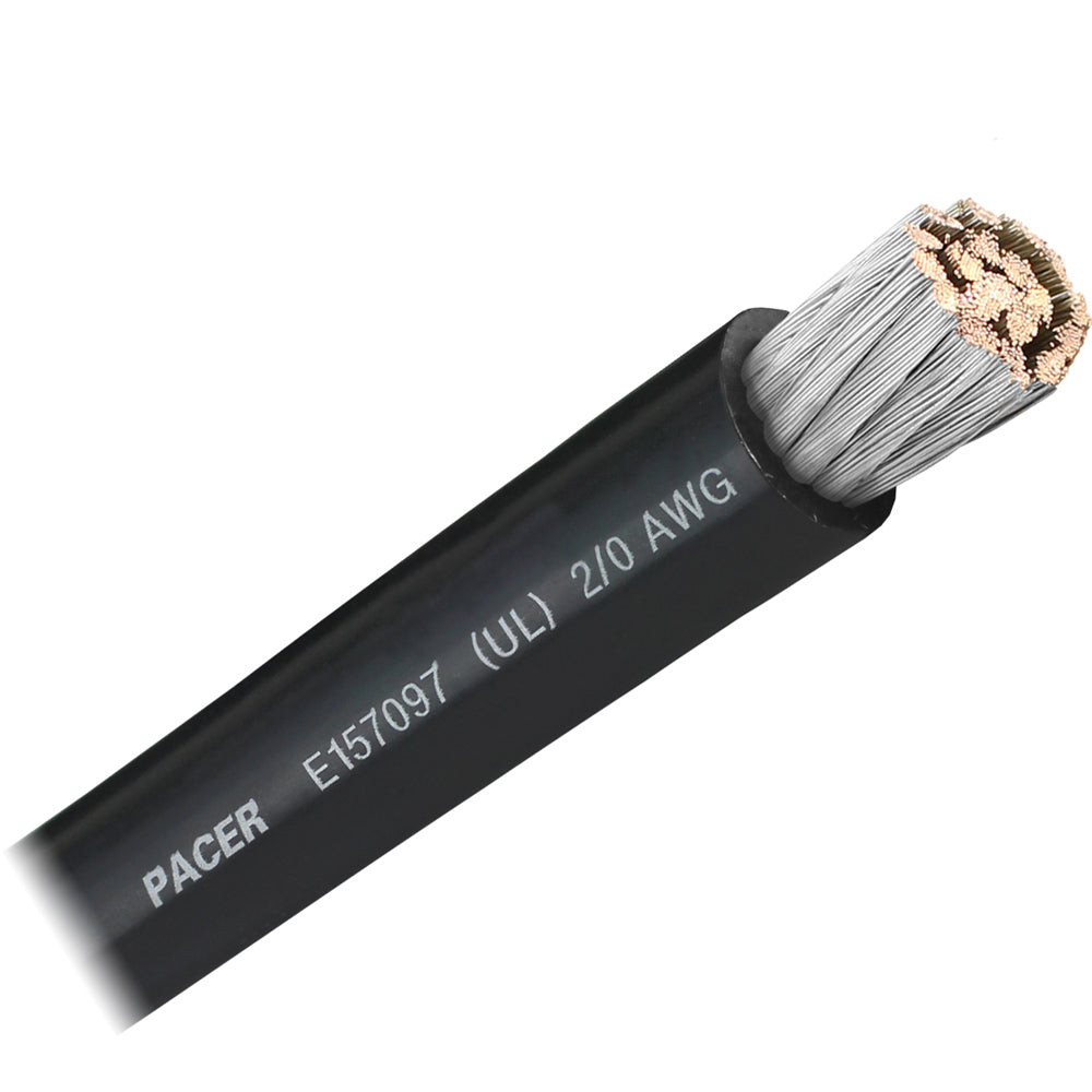 Pacer WUL2/0BK-FT Pacer Black 2/0 AWG Battery Cable - Sold By The Foot