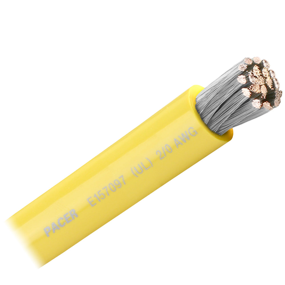 Pacer WUL2/0YL-FT Pacer Yellow 2/0 AWG Battery Cable - Sold By The Foot