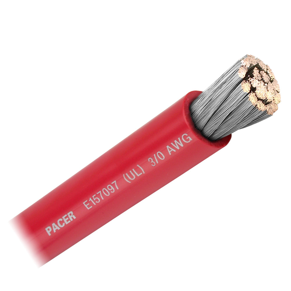 Pacer WUL3/0RD-FT Pacer Red 3/0 AWG Battery Cable - Sold By The Foot