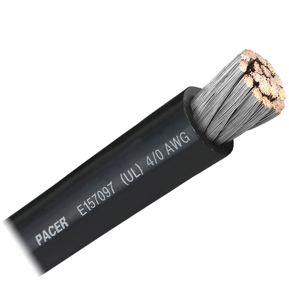 Pacer WUL4/0BK-FT Pacer Black 4/0 AWG Battery Cable - Sold By The Foot