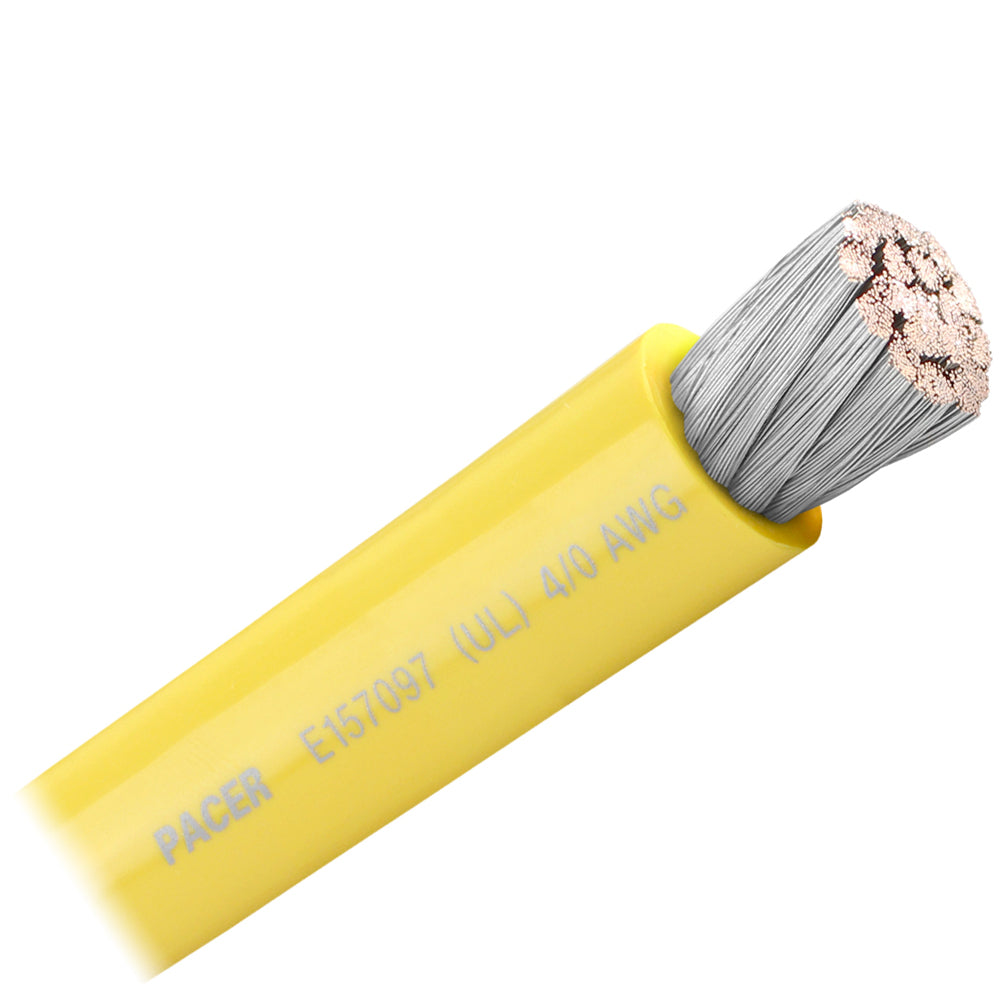 Pacer WUL4/0YL-FT Pacer Yellow 4/0 AWG Battery Cable - Sold By The Foot