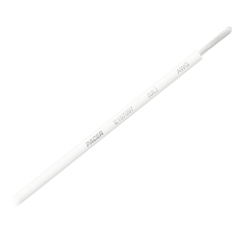 Pacer WUL16WH-25 Pacer White 16 AWG Primary Wire - 25'