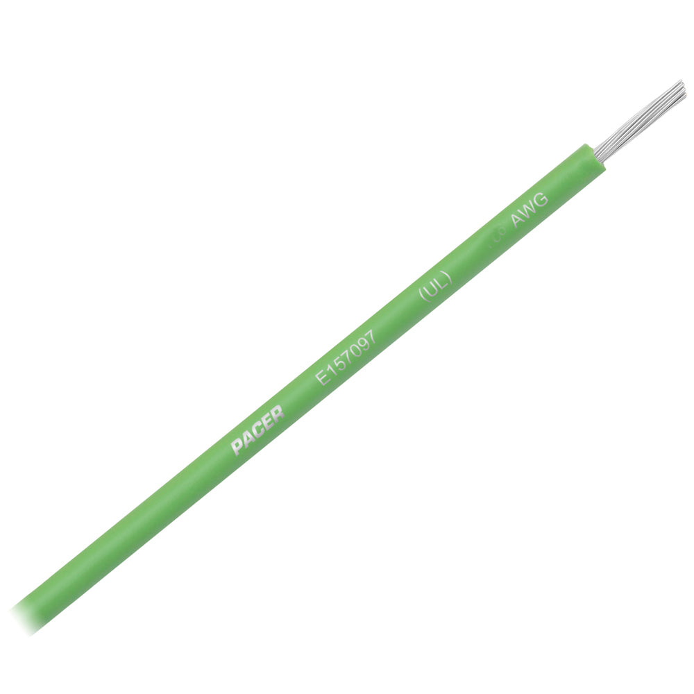 Pacer WUL14LG-25 Pacer Light Green 14 AWG Primary Wire - 25'