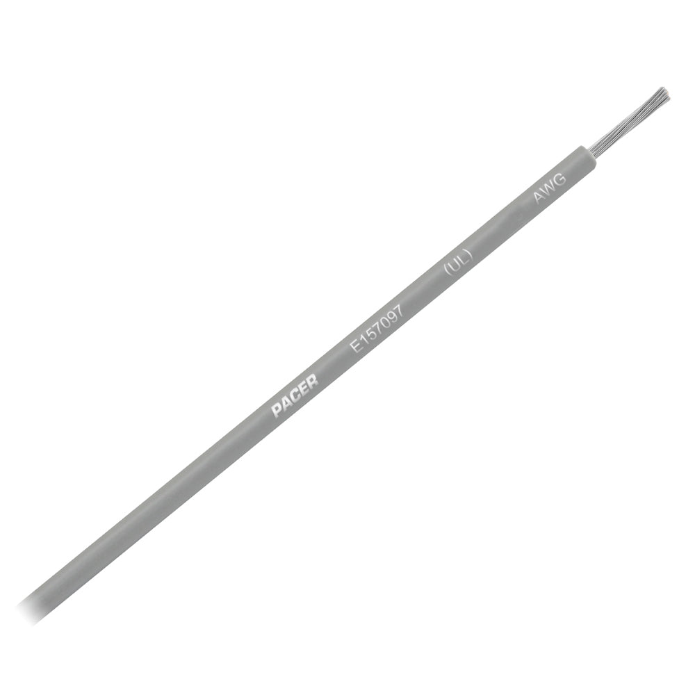 Pacer WUL10GY-25 Pacer Grey 10 AWG Primary Wire - 25'