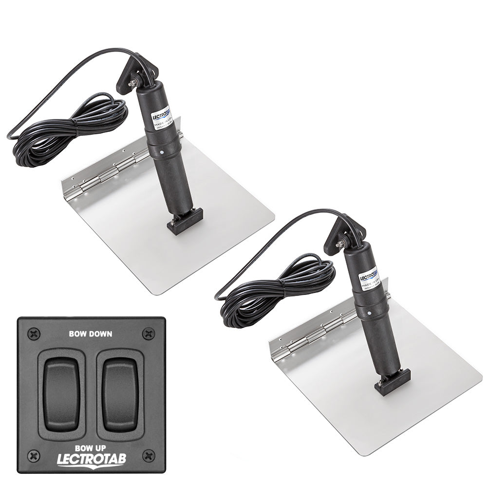 Lectrotab XKAF9X12 Lectrotab XKA Stainless Steel Trim Tab Kit w/Rocker Switch - 9 x 12