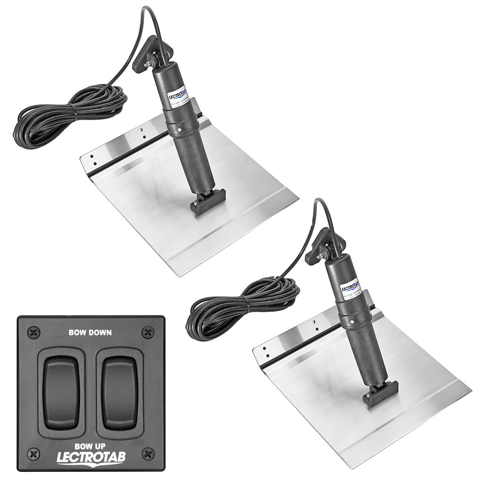 Lectrotab XKAF9X18A Lectrotab XKA Aluminum Alloy Trim Tab Kit w/Rocker Switch - 9 x 18