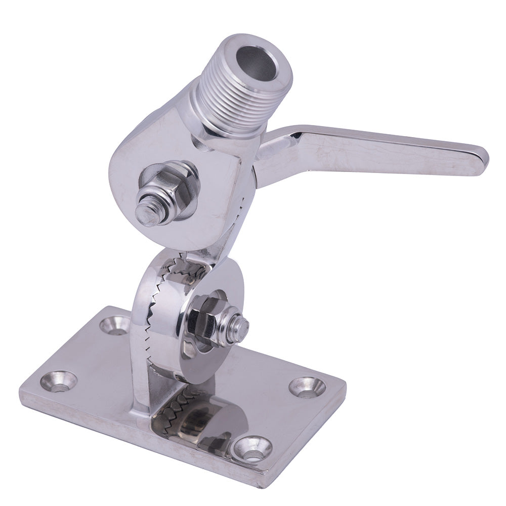 Whitecap S-1802BC Whitecap Heavy-Duty Ratchet Antenna Mount - 316 Stainless Steel