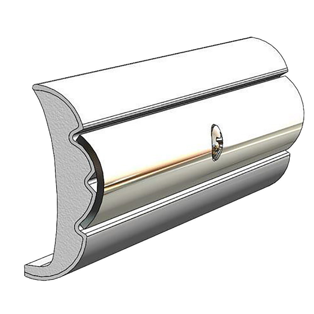 TACO Marine V21-9959WHC60D-1 TACO Rigid Vinyl Flex-Core Rub Rail 1.58" x .635" - Frosty White 60'