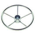 Schmitt Marine 170 Finger Grip Destroyer 5-Spoke 13.5" Stainless Steel Cap 3/4" Tapered Shaft w/Knob