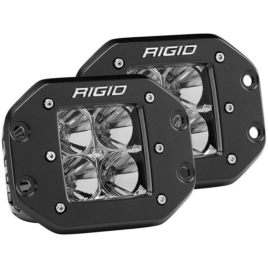 RIGID Industries 212113 RIGID Industries D-Series PRO Flood Flush Mount Black Light - Pair