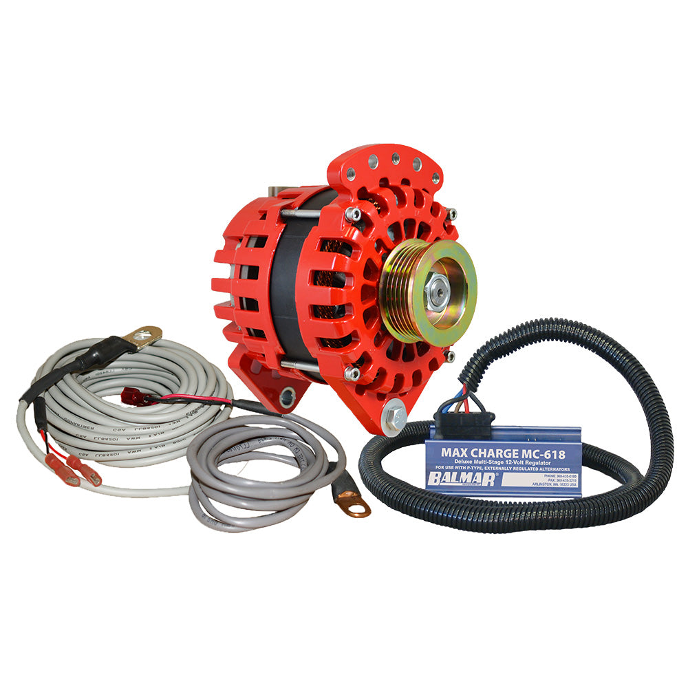 Balmar XT-CR-170-K6-KIT Balmar Alternator 170 AMP Kit 12V 3.15" Dual Foot Saddle K6 Pulley Regulator &amp; Temp Sensor