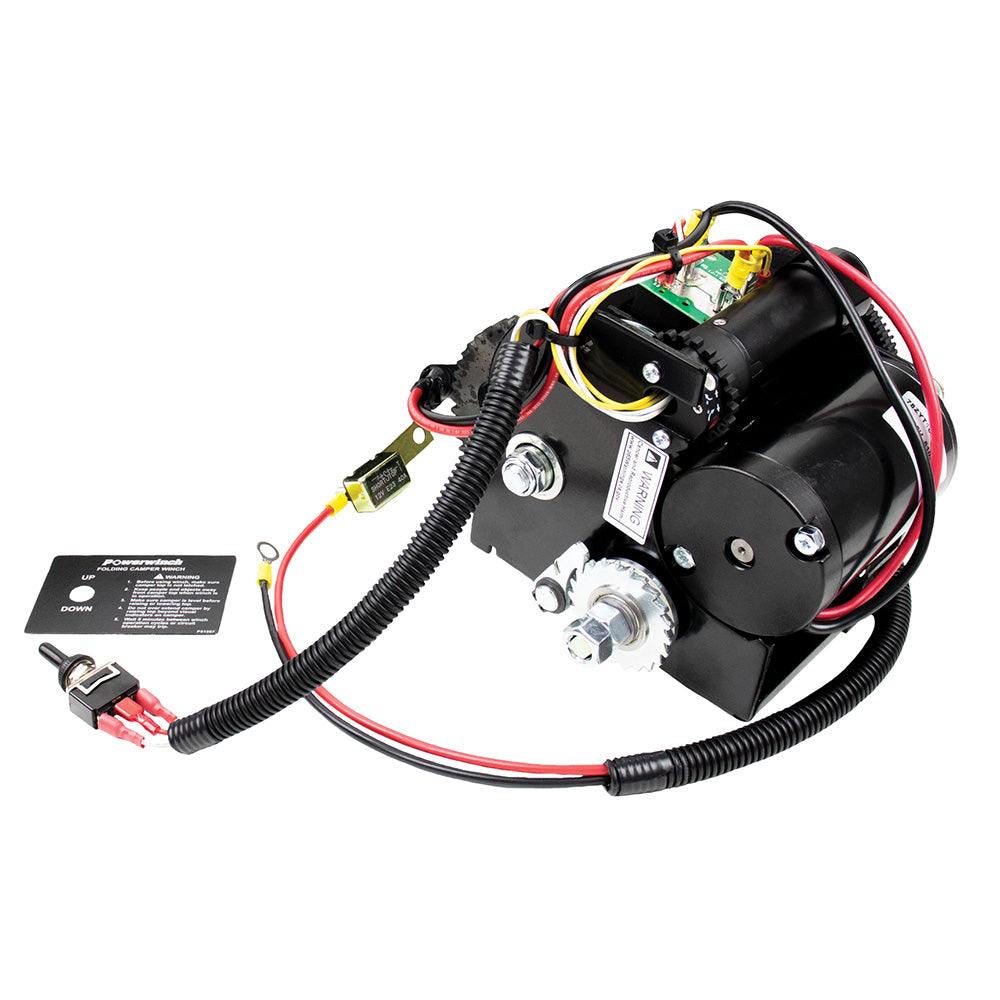 Powerwinch P92001 Powerwinch Folding &amp; Pop-Up Camper Winch w/1200lb Lift Capacity