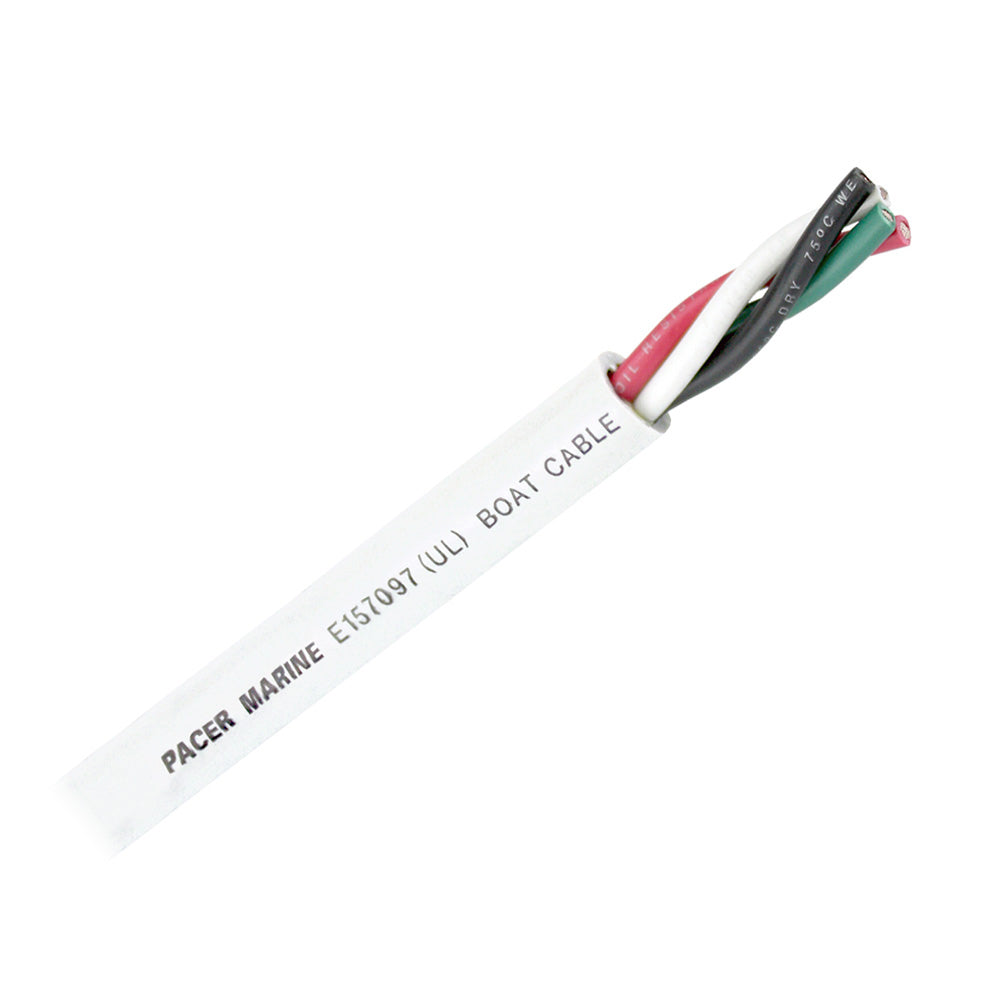 Pacer WR12/4-100 Pacer Round 4 Conductor Cable - 100' - 12/4 AWG - Black, Green, Red &amp; White