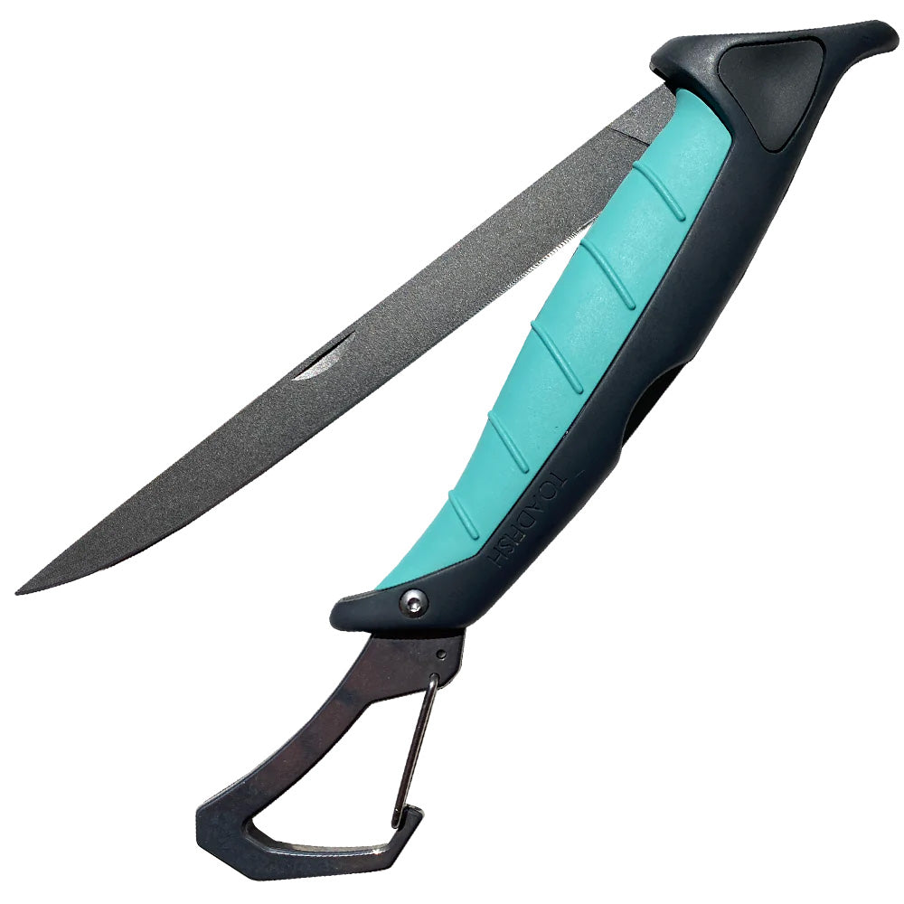 Toadfish 1029 Toadfish Stowaway Folding Fillet Knife w/Built-In Carabiner - 7"