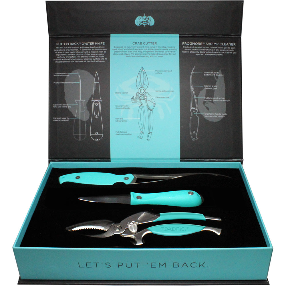 Toadfish 1011 Toadfish Coastal Kitchen Collection - Oyster Knife, Shrimp Cleaner &amp; Crab Cutter