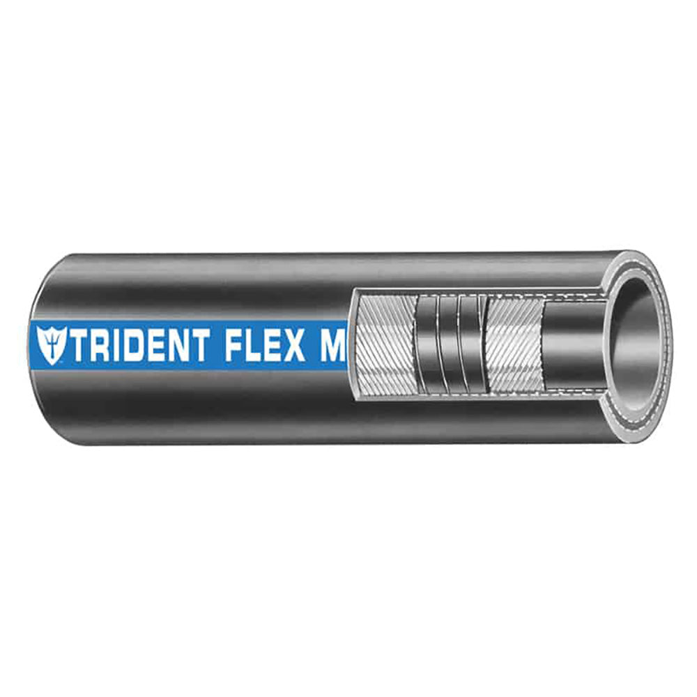 Trident Marine 100-0346 Trident Marine 3/4" x 50' Coil Flex Marine Wet Exhaust &amp; Water Hose - Black