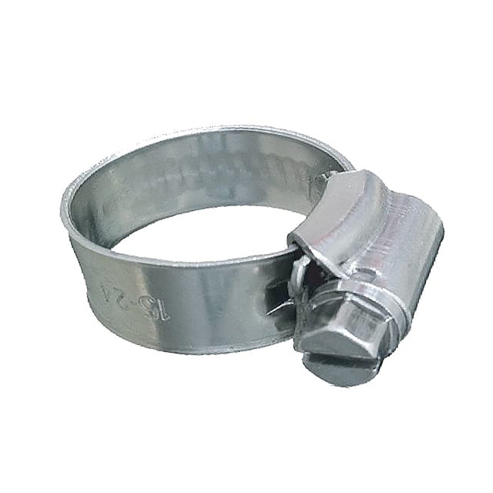 Trident Marine 705-0381 Trident Marine 316 SS Non-Perforated Worm Gear Hose Clamp - 3/8" Band - 11/32"-25/32" Clamping Range - 10-Pack - SAE Size 6