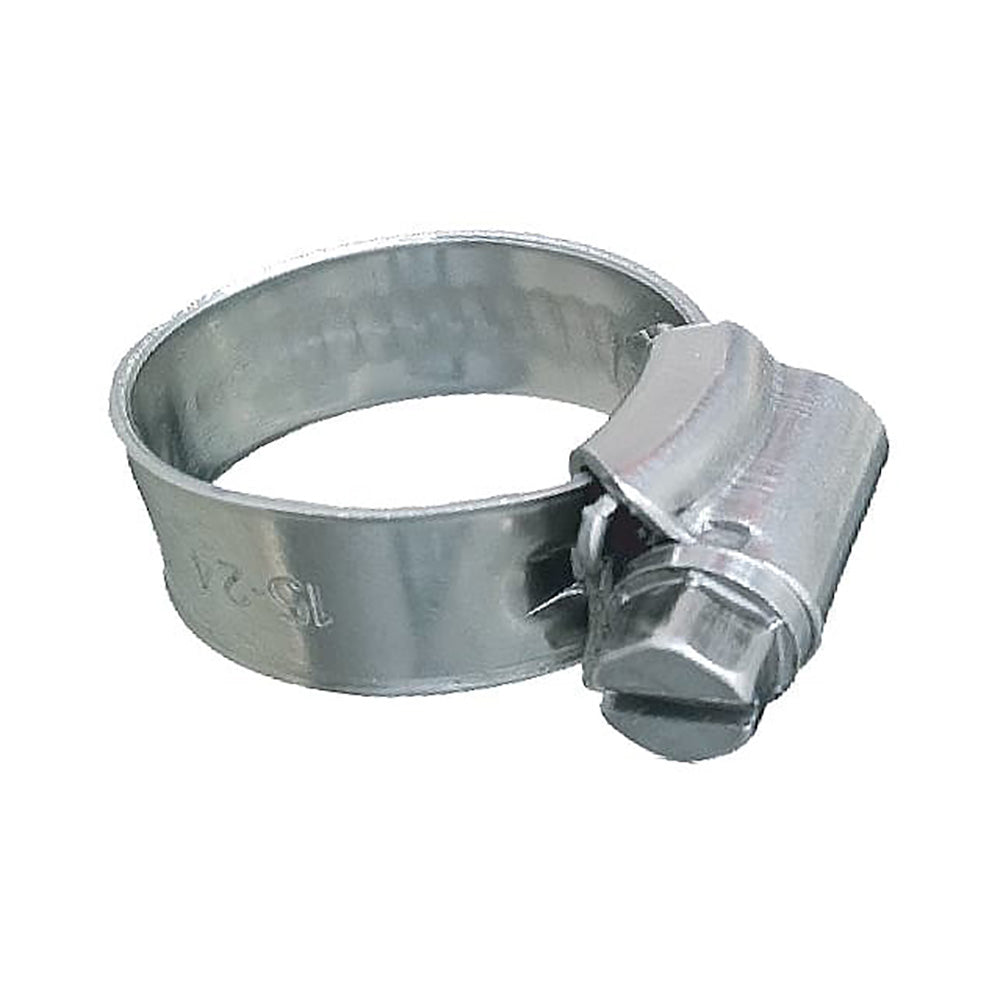 Trident Marine 705-0561 Trident Marine 316 SS Non-Perforated Worm Gear Hose Clamp - 3/8" Band - 7/16"&ndash;21/32" Clamping Range - 10-Pack - SAE Size 4