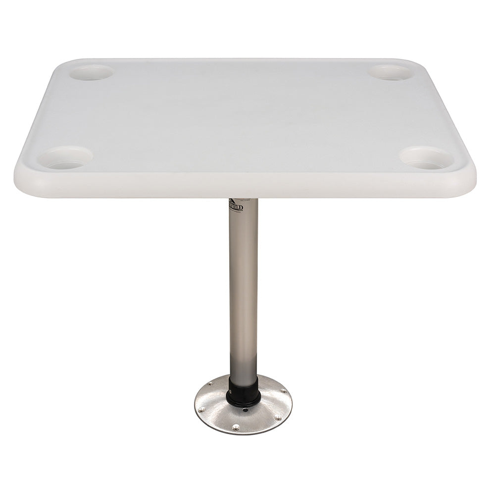 Springfield Marine 1690107 Springfield 16" x 28" Rectangle Table Package - White Thread-Lock