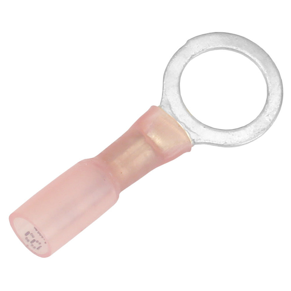 Pacer TE18-38R-25 Pacer 22-18 AWG Heat Shrink Ring Terminal - 3/8" Stud Size - 25 Pack