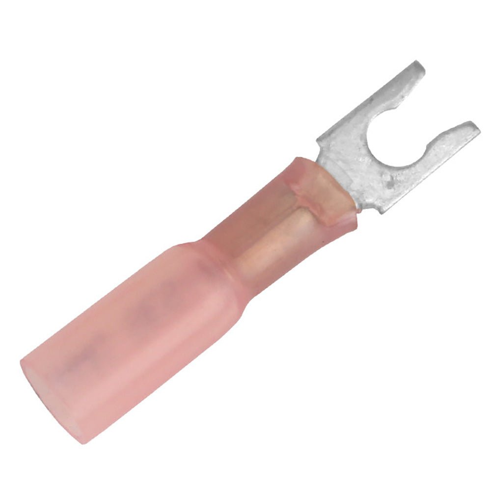 Pacer TE18-8SLF-100 Pacer 22-18 AWG Heat Shrink Spade Terminal - #8 Stud Size - 100 Pack