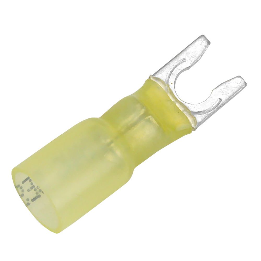 Pacer TE10-10SLF-25 Pacer 12-10 AWG Heat Shrink Spade Terminal - #10 Stud Size - 25 Pack