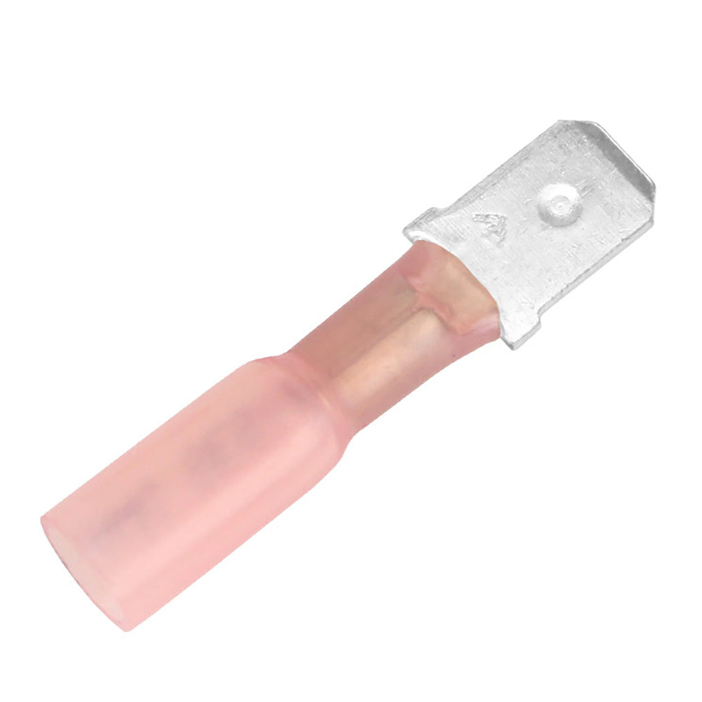 Pacer TDE18-250M-25 Pacer 22-18 AWG Heat Shrink Male Disconnect - 25 Pack
