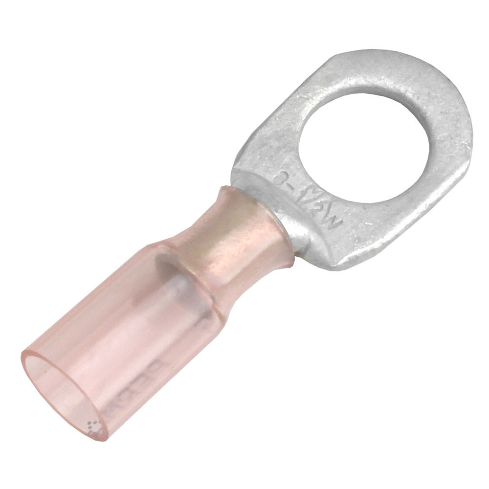 Pacer TE8-12R-25 Pacer 8 AWG Heat Shrink Ring Terminal - 1/2" Stud Size - 25 Pack