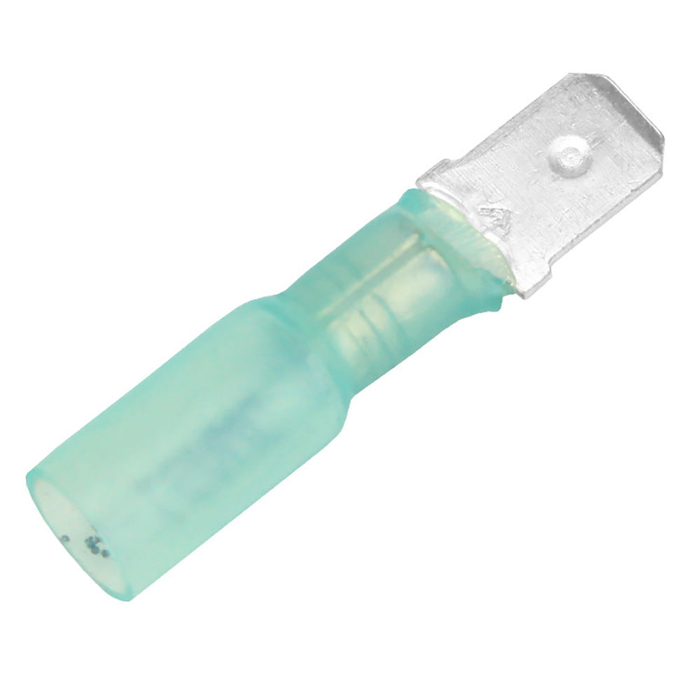 Pacer TDE14-250M-100 Pacer 16-14 AWG Heat Shrink Male Disconnect - 100 Pack