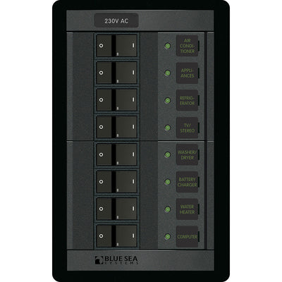 Blue Sea 230 Volt AC 8 Position 360 Panel