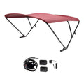 SureShade Battery Powered Bimini - Black Anodized Frame &amp; Burgundy Fabric
