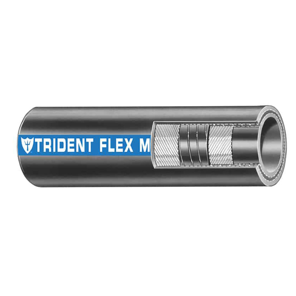 Trident Marine 100-1146-FT Trident Marine 1-1/4" Flex Marine Wet Exhaust &amp; Water Hose - Black - Sold by the Foot