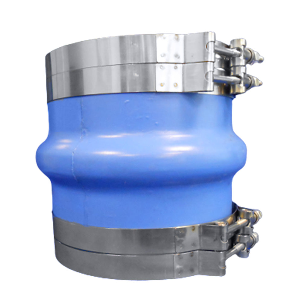 Trident Marine 270V8000-S/S Trident Marine 8" ID Blue Silicone Molded Wet Exhaust Hump w/4 T-Bolt Clamp
