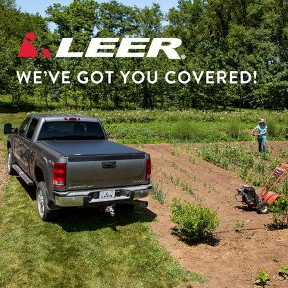 LEER 610301 LEER SR250 Soft Rolling Truck Bed Tonneau Cover, Fits Chevy Silverado and GMC Sierra 1500, Years 2019-2025, 6'6" Truck Bed, Black