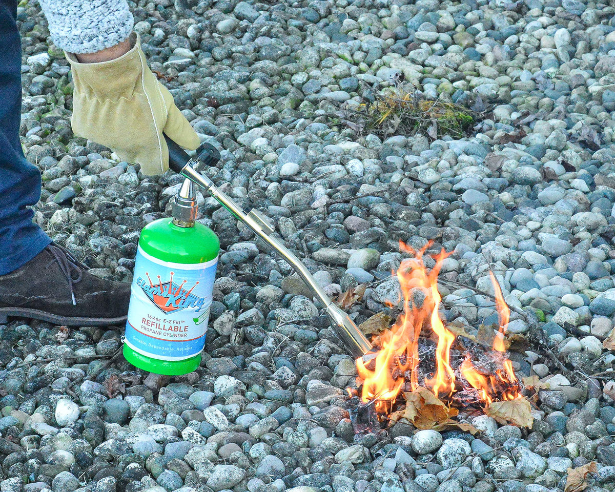FLAME KING YSNAX1-108 Flame King Propane Gas Blow Torch 20,000 BTU w/Self Igniter, Fire and Charcoal Starter, Weed Burner and more