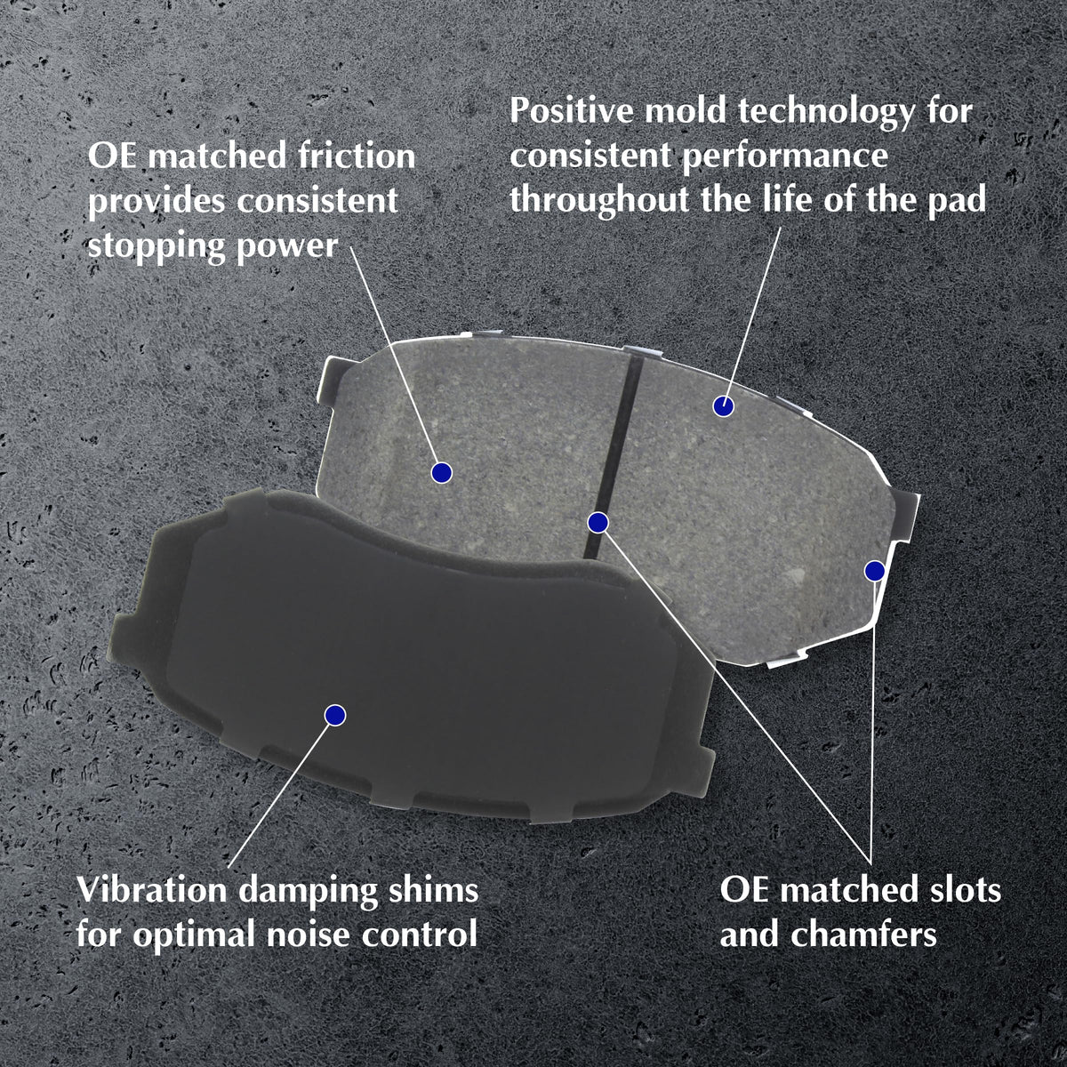 Centric Parts 103.09560 C-Tek Ceramic Replacement Front Disc Brake Pad